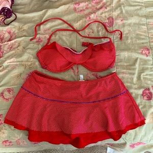 Vintage style pin up bathing suit set